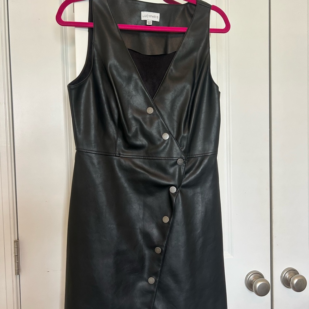 Lucy Paris Black Asymmetrical Sheath Dress